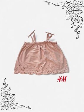 H&M Light Pink Ruffle Strap Tank